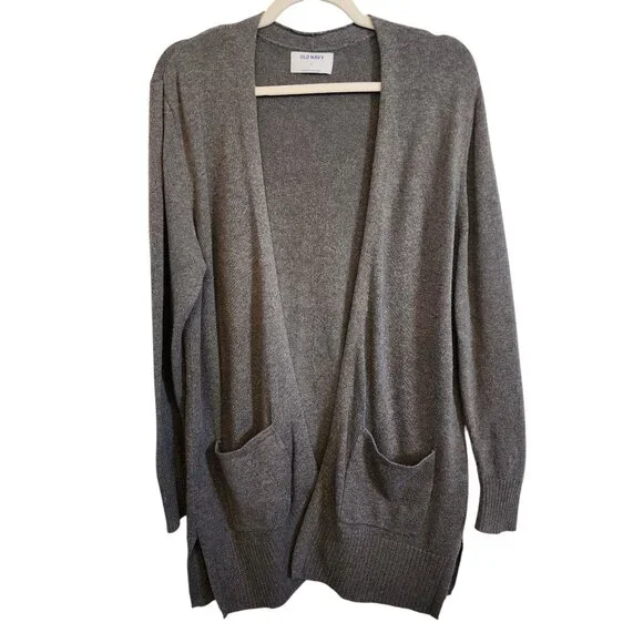 Old Navy Gray Open Front Longline Cardigan Sweater Size XL - Picture 1 of 5